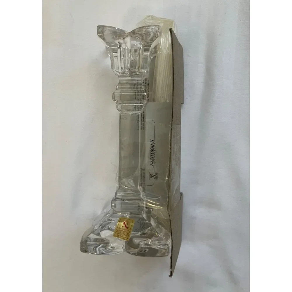 NWT Bavarian Nachtmann Bleikrystall 24% Lead Crystal Candle Holder Candleholder